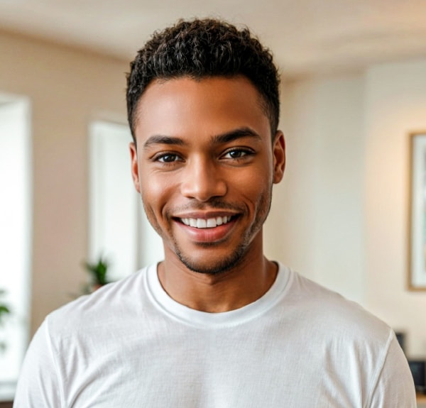 man wearing eyeglass